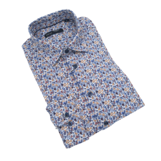 Horst Floral Pattern Cotton Stretch Dress Shirt - Multi