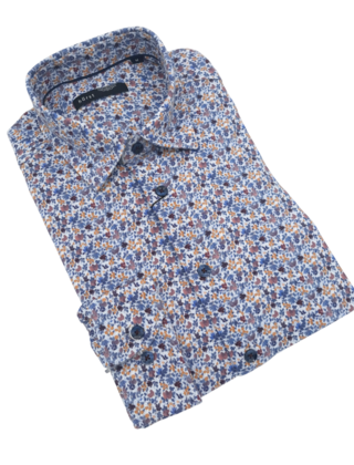 Horst Floral Pattern Cotton Stretch Dress Shirt - Multi