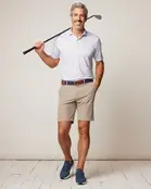 Johnnie - O - Sunshine State Printed Jersey Polo  - White Johnnie - O - Sunshine State Printed Jersey Polo  - White