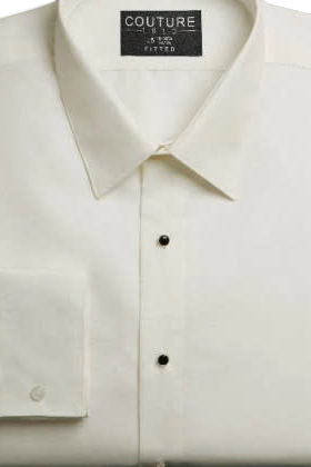 Youth Microfiber Slimfit Dress Shirt- Diamond White