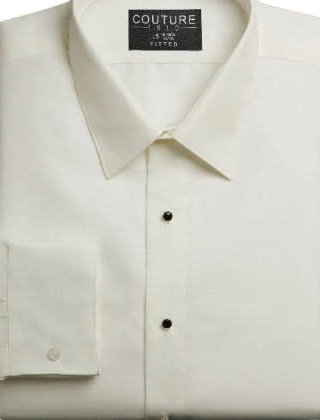 Youth Microfiber Classic Fit Dress Shirt- Diamond White