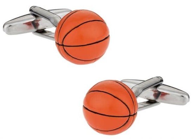 Orange Basketball 3D Cufflinks