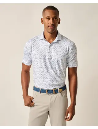 Johnnie O - Featherweight Performance Polo - Tini Print - Lake