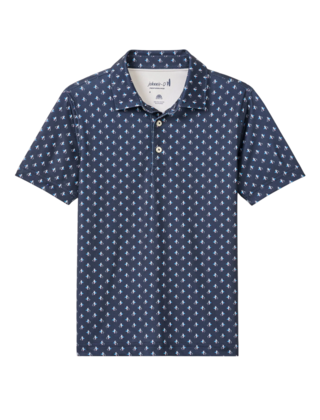Johnnie O - Performance Jersey Polo - For The Birdies Print - Navy