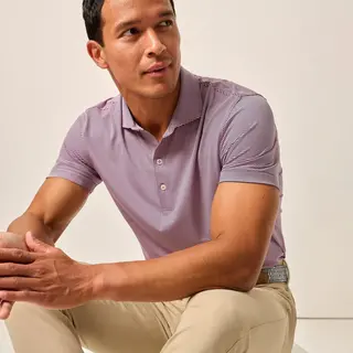 Johnnie - O - Performance Jersey Polo - Lyndonn Stripe - Navy/Porto