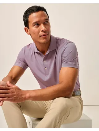 Johnnie - O - Performance Jersey Polo - Lyndonn Stripe - Navy/Porto