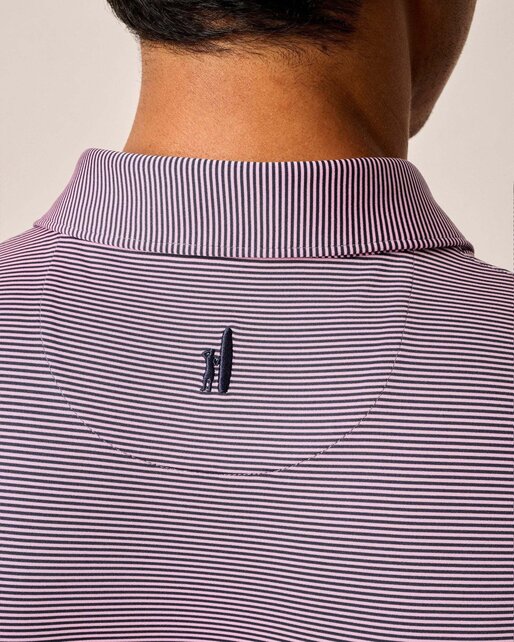 Johnnie - O - Performance Jersey Polo - Lyndonn Stripe - Navy/Porto Johnnie - O - Performance Jersey Polo - Lyndonn Stripe - Navy/Porto