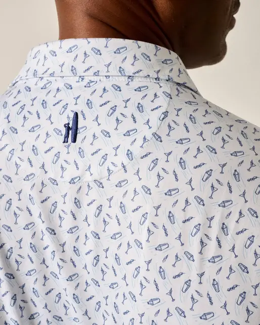 Johnnie O - Featherweight Performance Polo - Tini Print - Lake Johnnie O - Featherweight Performance Polo - Tini Print - Lake