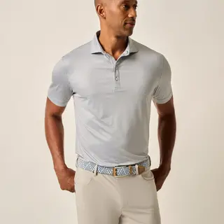 Johnnie O - Featherweight Performance Jersey Polo - Link - Black