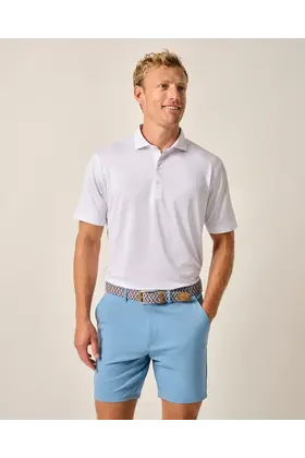Johnnie - O - Performance Jersey Polo - Tee Time Print - Thunder