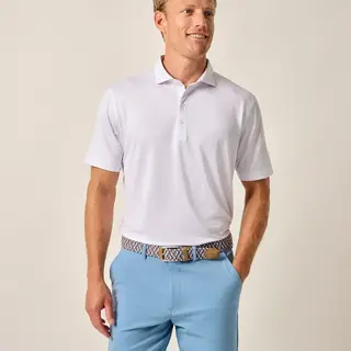 Johnnie - O - Performance Jersey Polo - Tee Time Print - Thunder