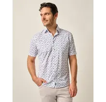 Johnnie O-Short Sleeve Hangin Out Button Up Shirt-Mendocino-White
