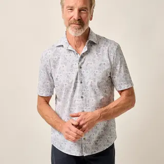 Johnnie O - Short Sleeve Hangin Out Button Up Shirt- Kayce - Lapis