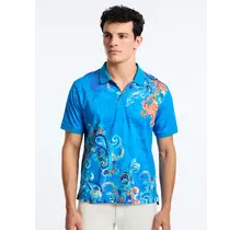 Robert Graham Royal Scroll Short Sleeve Polo - Blue