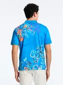 Robert Graham Royal Scroll Short Sleeve Polo - Blue Robert Graham Royal Scroll Short Sleeve Polo - Blue