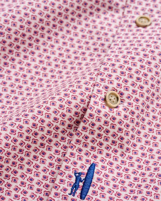 Johnnie O - Short Sleeve Hangin Out Button Up Shirt- Caspian - White Johnnie O - Short Sleeve Hangin Out Button Up Shirt- Caspian - White