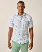 Johnnie O - Short Sleeve Hangin Out Button Up-Making Waves-White