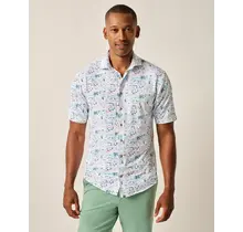 Johnnie O - Short Sleeve Hangin Out Button Up-Making Waves-White