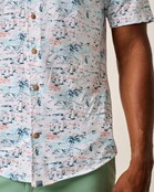 Johnnie O - Short Sleeve Hangin Out Button Up-Making Waves-White