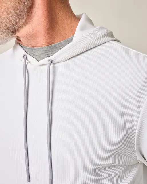 Johnnie O - Hoppin Performance Drawstring Hoodie - White Johnnie O - Hoppin Performance Drawstring Hoodie - White