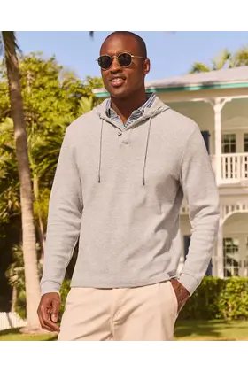 Johnnie O - Textured Hoodie -  Kester - Light Grey