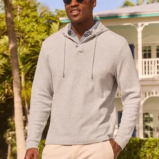 Johnnie O - Textured Hoodie -  Kester - Light Grey