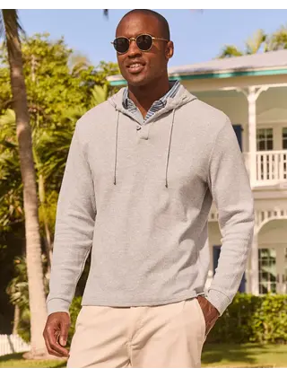 Johnnie O - Textured Hoodie -  Kester - Light Grey