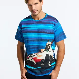 Robert Graham Crusin' Graham Short Sleeve T-Shirt - Cobalt