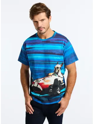 Robert Graham Crusin' Graham Short Sleeve T-Shirt - Cobalt