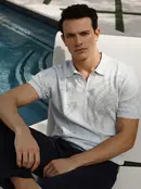 Robert Graham Holbrook Short Sleeve Sweater - Lt. Blue