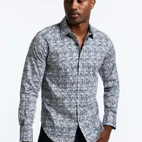 Robert Graham Mission Dress Shirt - Navy