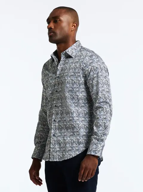 Robert Graham Mission Dress Shirt - Navy