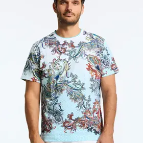 Robert Graham Paisley Portal Short Sleeve T-Shirt - White
