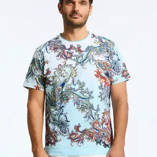 Robert Graham Paisley Portal Short Sleeve T-Shirt - White
