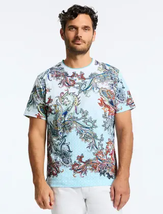 Robert Graham Paisley Portal Short Sleeve T-Shirt - White