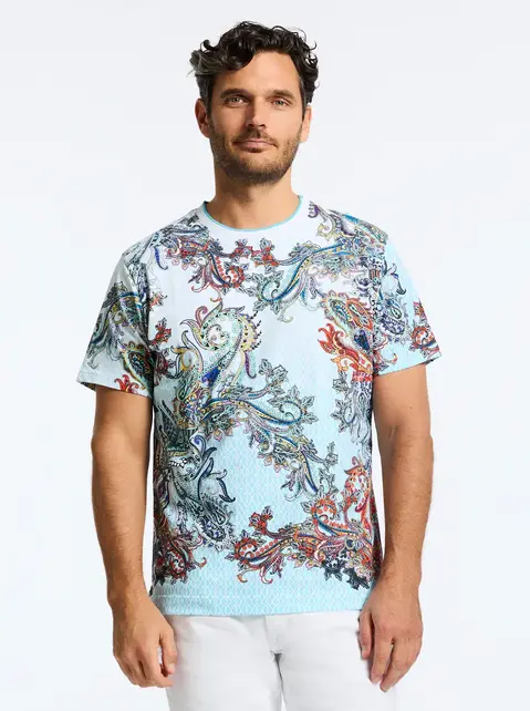 Robert Graham Paisley Portal Short Sleeve T-Shirt - White