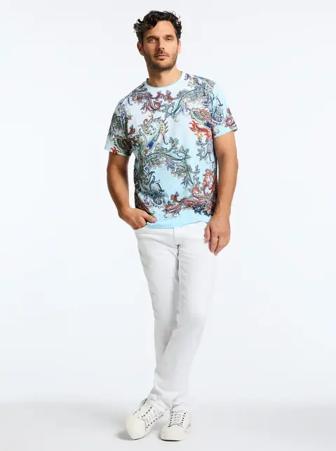 Robert Graham Paisley Portal Short Sleeve T-Shirt - White
