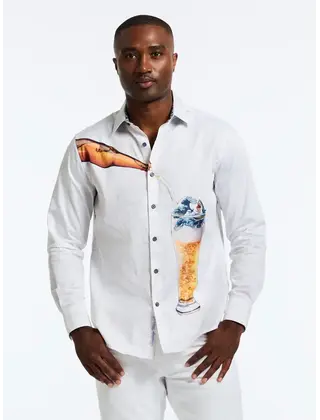 Robert Graham Shark Brew Dress Shirt - White