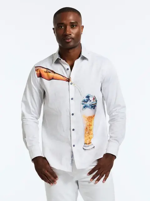 Robert Graham Shark Brew Dress Shirt - White