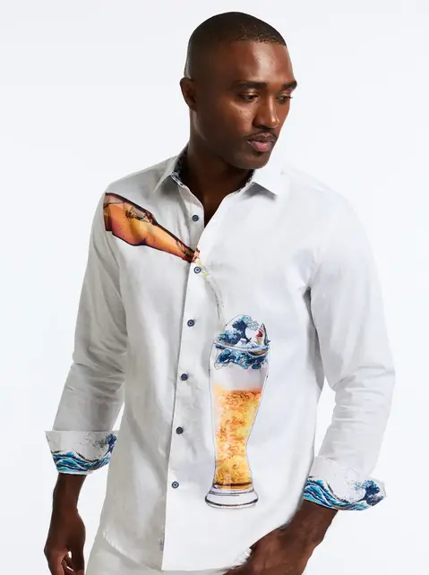 Robert Graham Shark Brew Dress Shirt - White