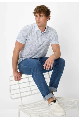 Brax Harold Polka Dot Dress Shirt - Thyme