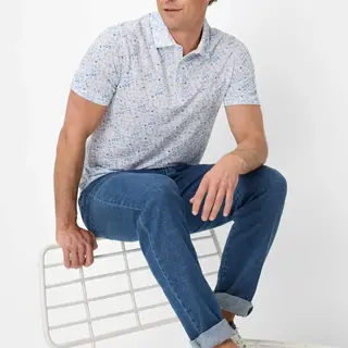 Brax Harold Polka Dot Dress Shirt - Thyme