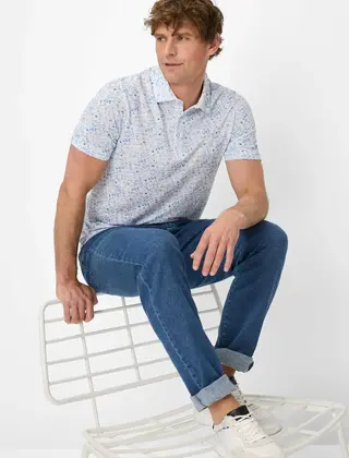 Brax Harold Polka Dot Dress Shirt - Thyme