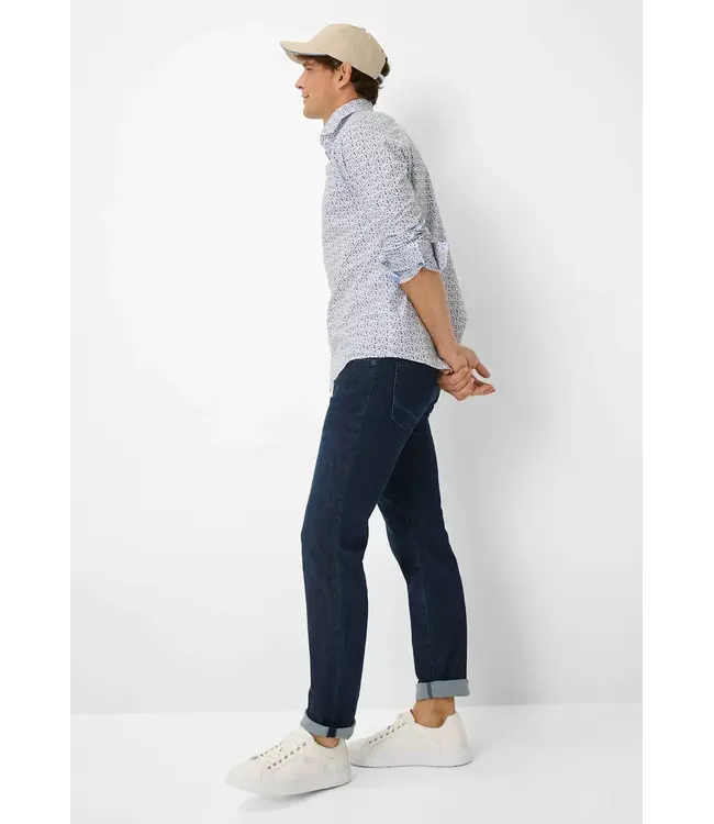 Brax Harold Polka Dot Dress Shirt - Thyme