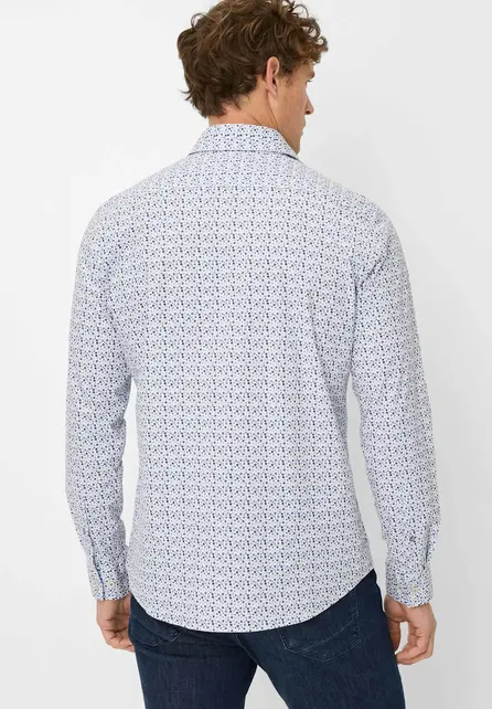 Brax Harold Polka Dot Dress Shirt - Thyme