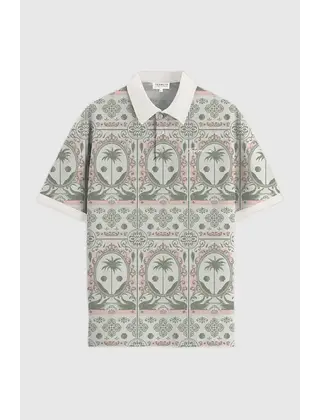 TEAMLTD Beach Club Button-Up - Olive Cordoba