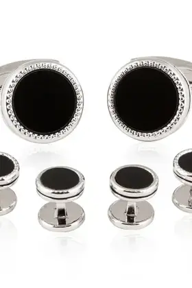 Tuxedo Formal Set Black Silver