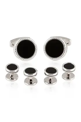 Tuxedo Formal Set Black Silver