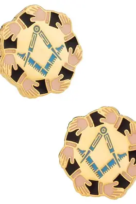 Masonic Loving Brotherhood Hands Cufflinks