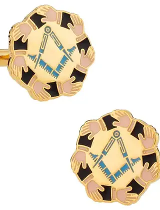 Masonic Loving Brotherhood Hands Cufflinks